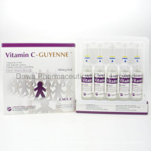 Injeções de vitamina C 500mg / 5ml de Guyenne